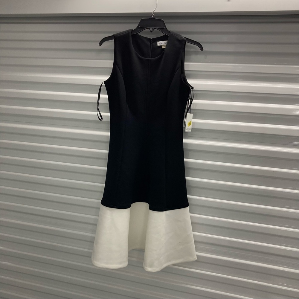 Calvin Klein Black and White High Low Dress /CLP